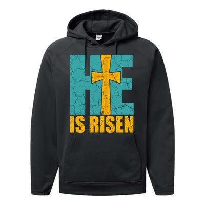 He Is Risen Jesus Christ Christian Performance Fleece Hoodie