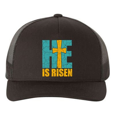 He Is Risen Jesus Christ Christian Yupoong Adult 5-Panel Trucker Hat