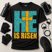 He Is Risen Jesus Christ Christian Cooling Performance Crew T-Shirt