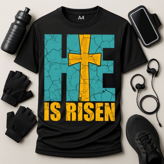 He Is Risen Jesus Christ Christian Cooling Performance Crew T-Shirt