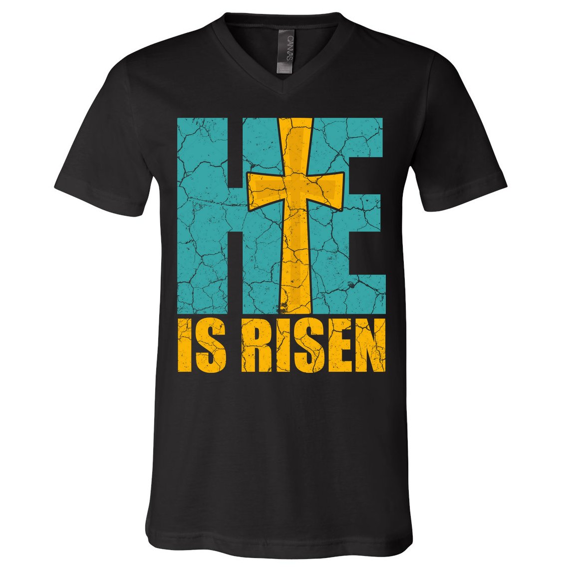 He Is Risen Jesus Christ Christian V-Neck T-Shirt