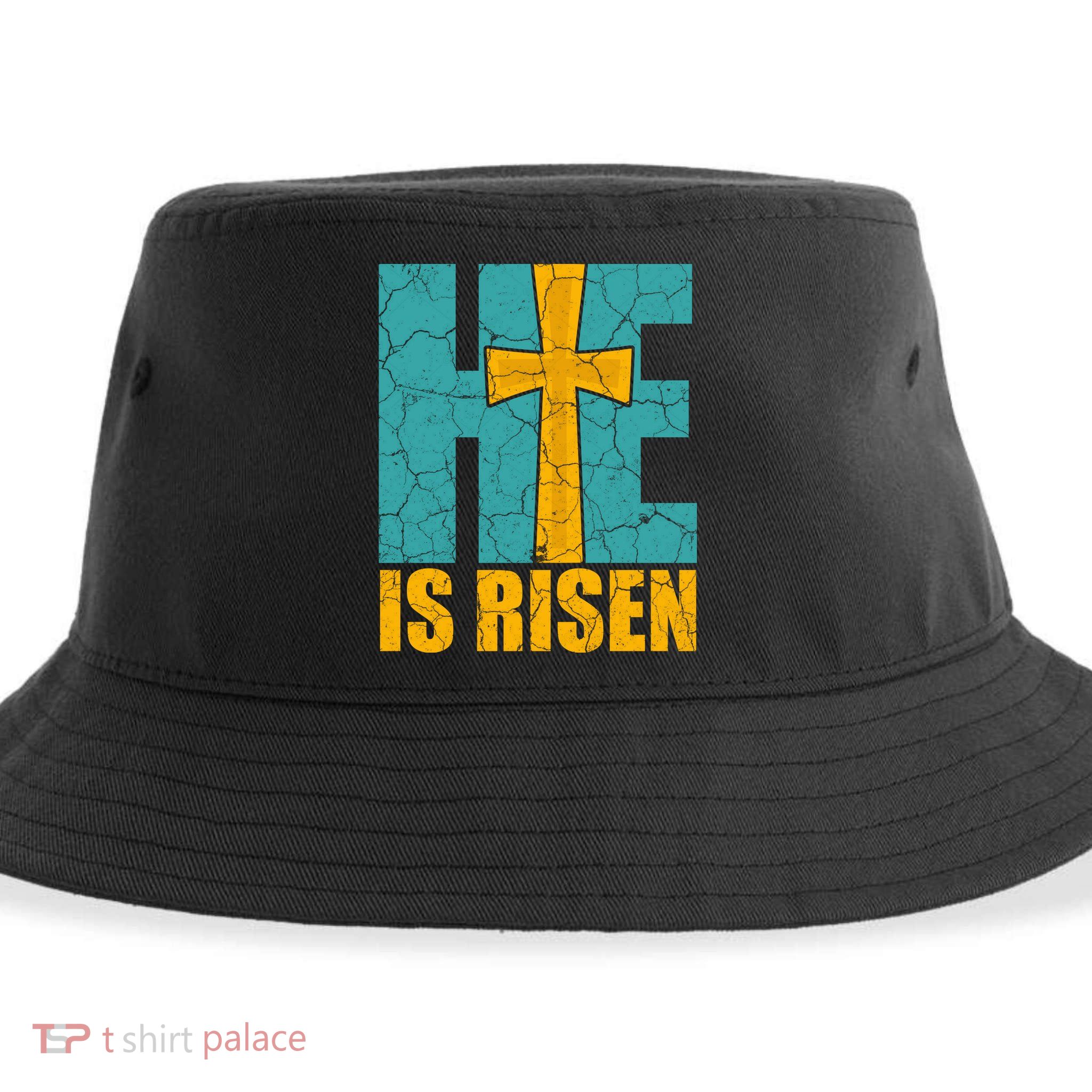 He Is Risen Jesus Christ Christian Sustainable Bucket Hat