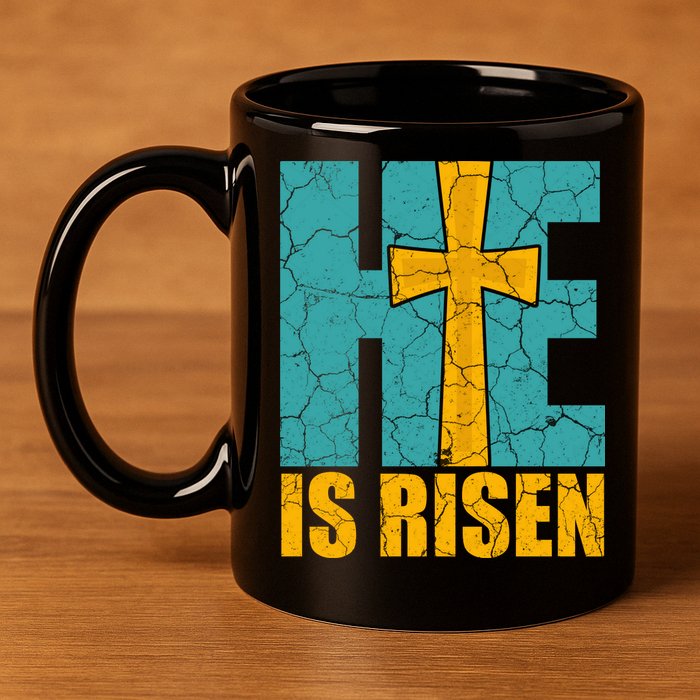 He Is Risen Jesus Christ Christian 11oz C Handle Ceramic Mug