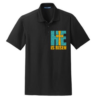 He Is Risen Jesus Christ Christian Dry Zone Grid Polo