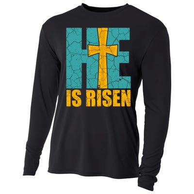 He Is Risen Jesus Christ Christian Cooling Performance Long Sleeve Crew