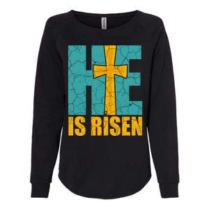 He Is Risen Jesus Christ Christian Womens California Wash Sweatshirt