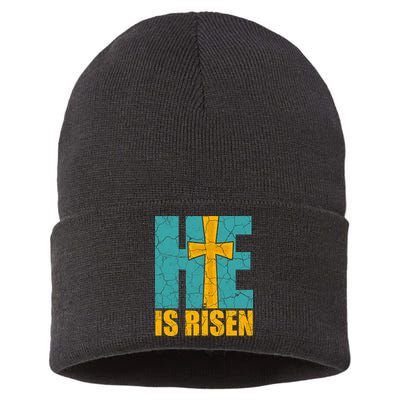 He Is Risen Jesus Christ Christian Sustainable Knit Beanie