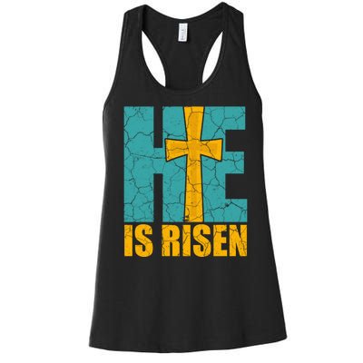 He Is Risen Jesus Christ Christian Women's Racerback Tank