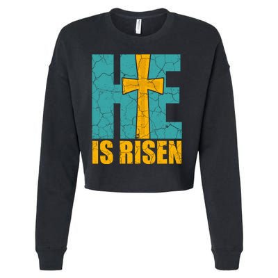 He Is Risen Jesus Christ Christian Cropped Pullover Crew