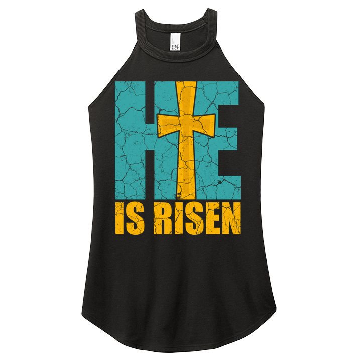 He Is Risen Jesus Christ Christian Women's Perfect Tri Rocker Tank