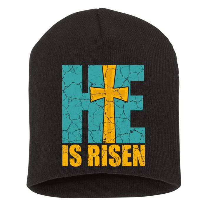 He Is Risen Jesus Christ Christian Short Acrylic Beanie