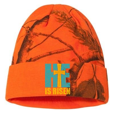 He Is Risen Jesus Christ Christian Kati Licensed 12" Camo Beanie