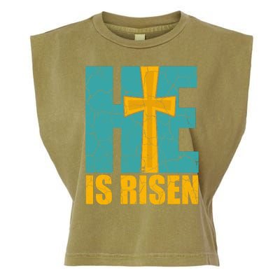 He Is Risen Jesus Christ Christian Garment-Dyed Women's Muscle Tee