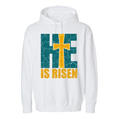 He Is Risen Jesus Christ Christian Garment-Dyed Fleece Hoodie