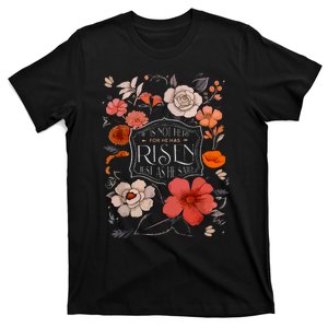 He Is Risen He Is Not Here Easter Day Christian Jesus Floral T-Shirt