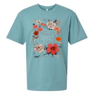 He Is Risen He Is Not Here Easter Day Christian Jesus Floral Sueded Cloud Jersey T-Shirt