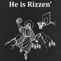 He Is Rizzen Jesus Christ He Has Risen Basketball Dunking 7 Panel Mesh Trucker Snapback Hat