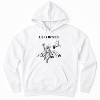 He Is Rizzen Jesus Christ He Has Risen Basketball Dunking Hoodie