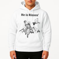 He Is Rizzen Jesus Christ He Has Risen Basketball Dunking Hoodie