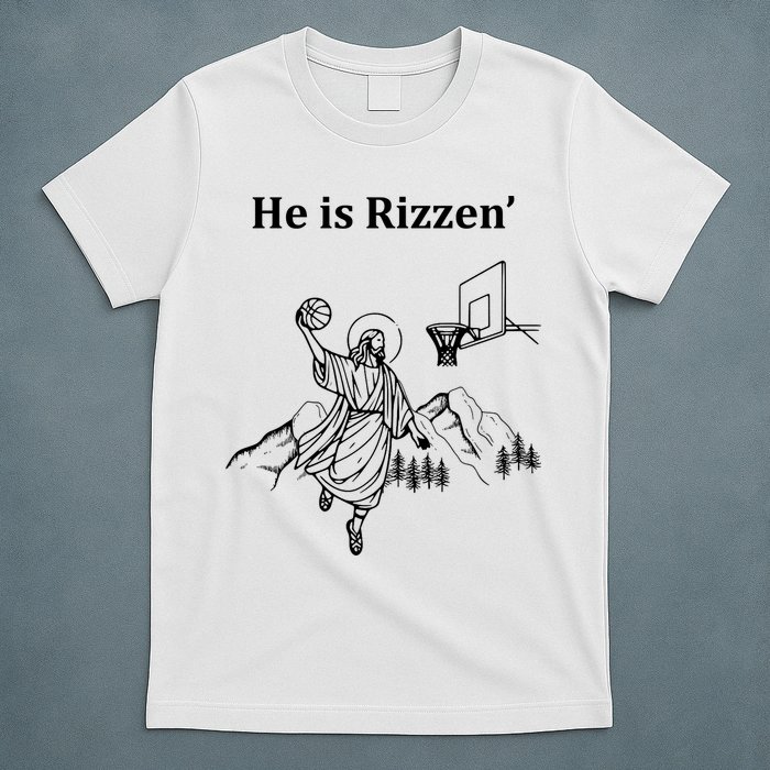 He Is Rizzen Jesus Christ He Has Risen Basketball Dunking T-Shirt