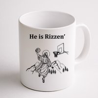 He Is Rizzen Jesus Christ He Has Risen Basketball Dunking Mug