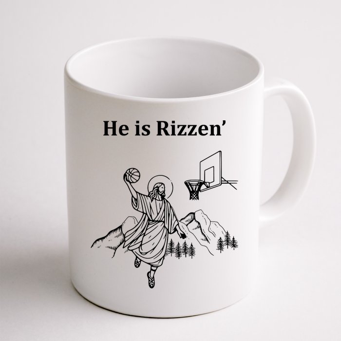 He Is Rizzen Jesus Christ He Has Risen Basketball Dunking Mug