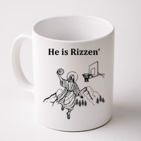 He Is Rizzen Jesus Christ He Has Risen Basketball Dunking Mug