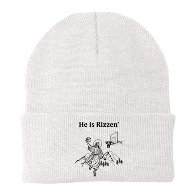 He Is Rizzen Jesus Christ He Has Risen Basketball Dunking Beanie