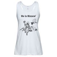 He Is Rizzen Jesus Christ He Has Risen Basketball Dunking Ladies Essential Flowy Tank
