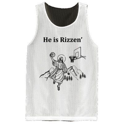 He Is Rizzen Jesus Christ He Has Risen Basketball Dunking Mesh Reversible Basketball Jersey Tank