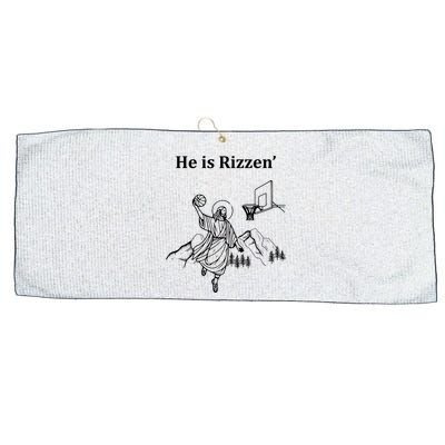 He Is Rizzen Jesus Christ He Has Risen Basketball Dunking Large Microfiber Waffle Golf Towel