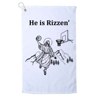 He Is Rizzen Jesus Christ He Has Risen Basketball Dunking Golf Towel