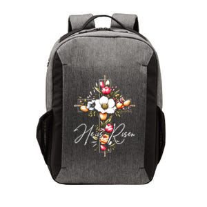 He Is Risen Jesus Christian Happy Easter Floral Cross Vector Backpack