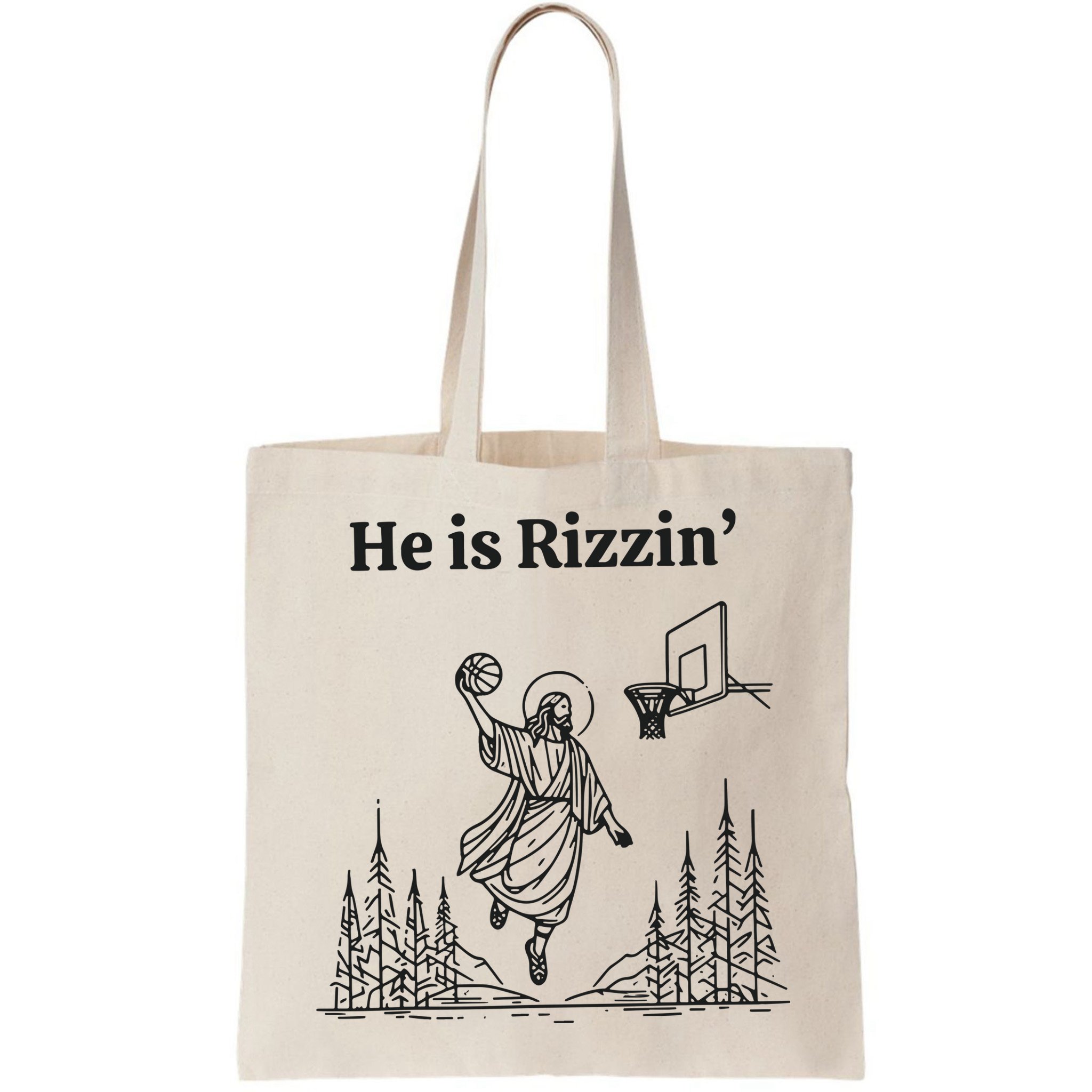 He Is Rizzen Basketball Bag