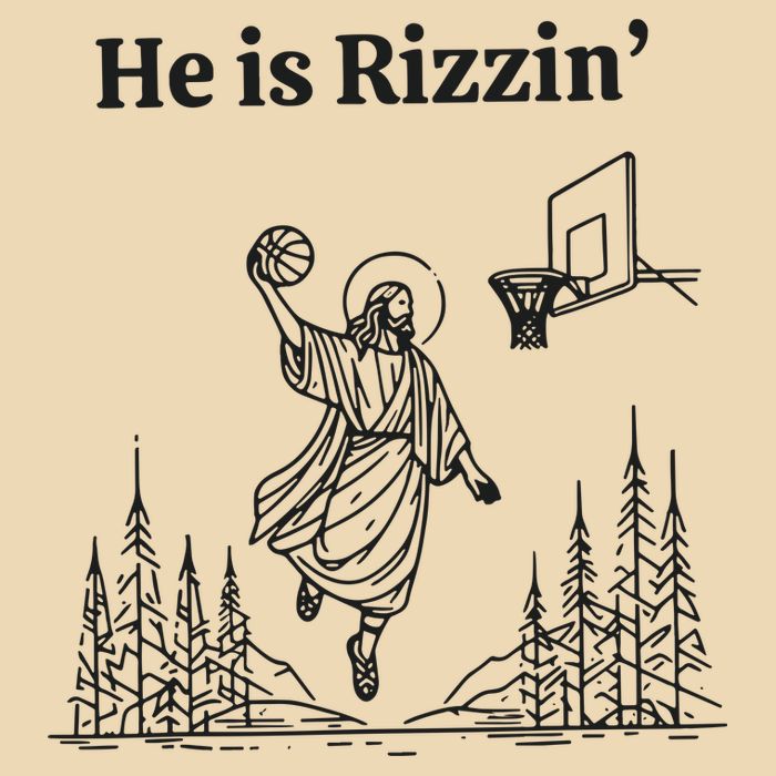 He Is Rizzen Basketball Bag