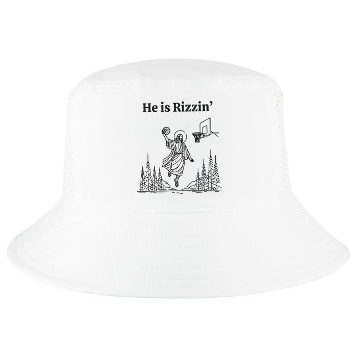 He Is Rizzen Basketball Cool Comfort Performance Bucket Hat