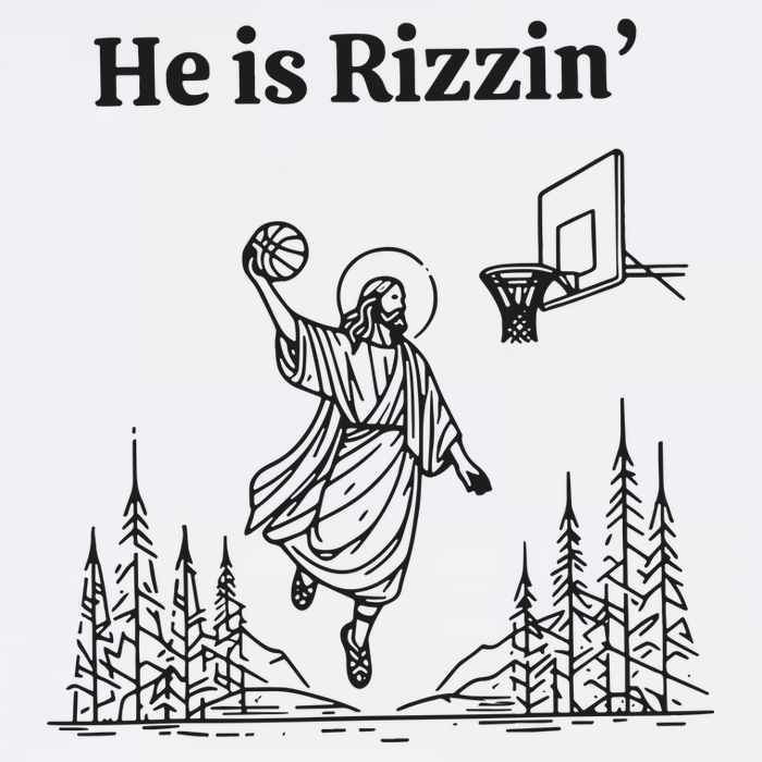 He Is Rizzen Basketball Cool Comfort Performance Bucket Hat