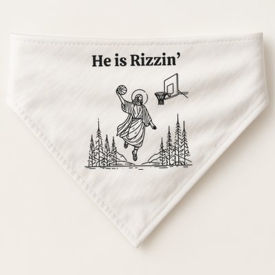 He Is Rizzen Basketball USA-Made Doggie Bandana