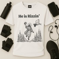 He Is Rizzen Basketball Cooling Performance Crew T-Shirt