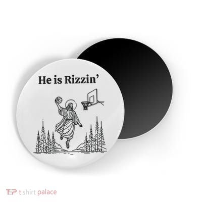He Is Rizzen Basketball Magnet