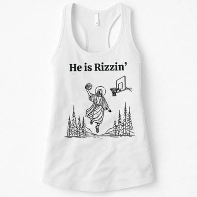He Is Rizzen Basketball Womens Tank Top