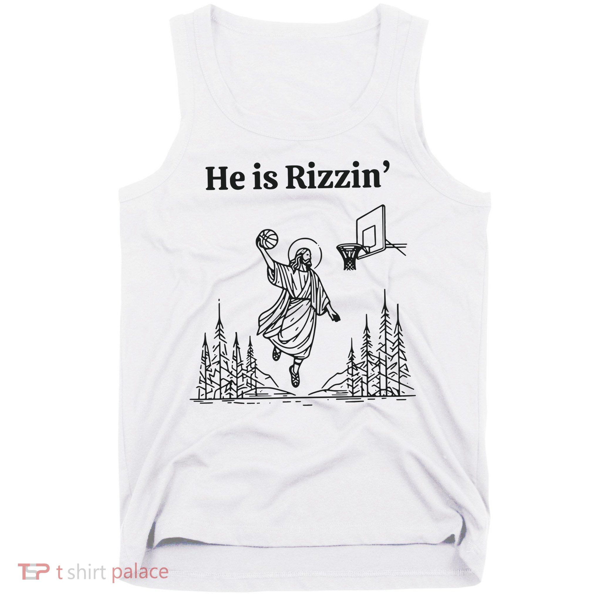 He Is Rizzen Basketball Tank Top