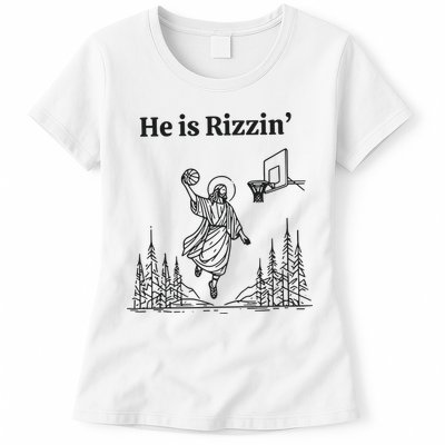 He Is Rizzen Basketball Womens T-Shirt