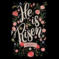 He Is Risen Happy Easter Spring Jesus Christian Wildflower Sweatshirt Flexfit Unipanel Trucker Cap