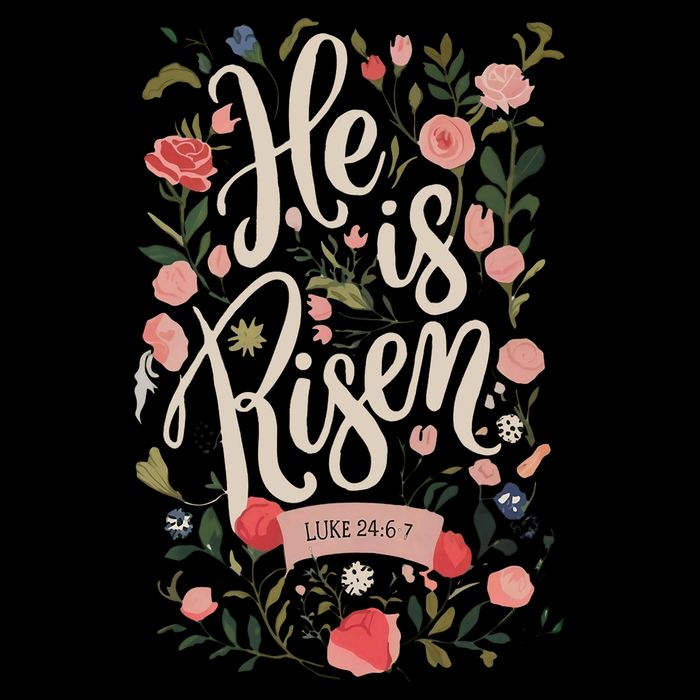 He Is Risen Happy Easter Spring Jesus Christian Wildflower Sweatshirt Flexfit Unipanel Trucker Cap