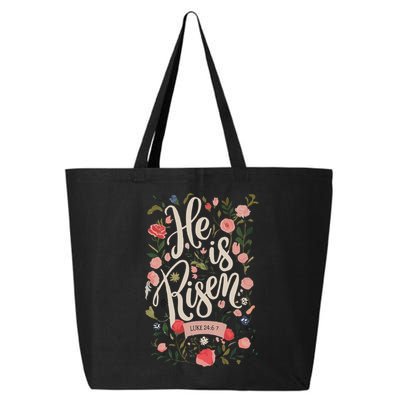 He Is Risen Happy Easter Spring Jesus Christian Wildflower Sweatshirt 25L Jumbo Tote