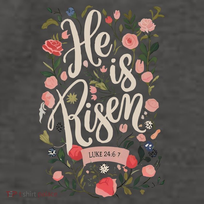 He Is Risen Happy Easter Spring Jesus Christian Wildflower Sweatshirt Vector Backpack