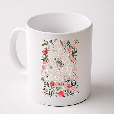 He Is Risen Happy Easter Spring Jesus Christian Wildflower Sweatshirt Mug