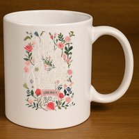 He Is Risen Happy Easter Spring Jesus Christian Wildflower Sweatshirt 11oz C Handle Ceramic Mug