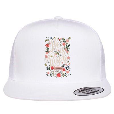 He Is Risen Happy Easter Spring Jesus Christian Wildflower Sweatshirt Flatbill Hat